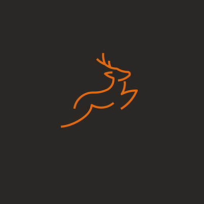 Minimalist Deer Logo animal antler deer deer illustration jumping lineart logo minimal minimalist simple