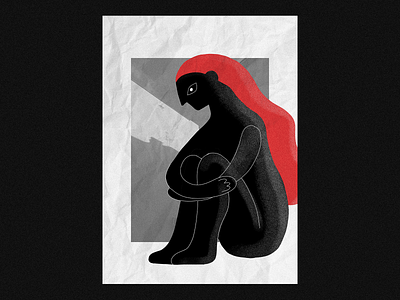 Inktober poster 2020 (2) black challenge design everydaydesign everydayposter graphic grunge hair illustration inktober lines man poster poster art posterchallenge posters red woman