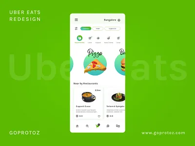Ubereats food app redesign concept android branding design food food app fresh goprotoz green illustration interaction design ios minimalism mobile plain uber uber clone uber design ubereats ui ux