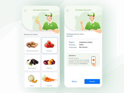 AgriCulture app design illustration ui ux