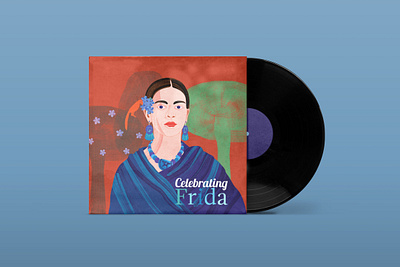 Celebrating Frida - cover art illustration concept drawing illustration simple