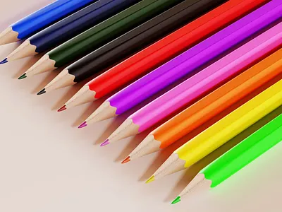 Colored pencil (Blender 2.91) blender blender3d colored pencil