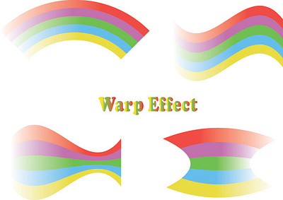 Warp Effect illustration illustrator rainbow vector warp effect