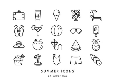 SUMMER ICONS design icon portfolio summer
