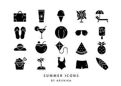 SUMMER ICONS (Season Edition) design icon portfolio season summer