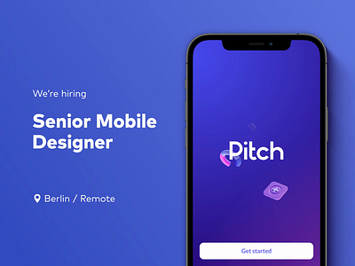 We're Hiring! — Senior Mobile Designer 3d animated animation apple berlin c4d dark floating hiring illustration laptop loop mobile octane onboarding remote senior designer smooth