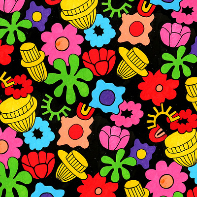 Flowers acrylic color flowers paint paintpen pattern posca