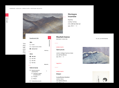 Archivio Michelangelo Antonioni — Archivio, and secondary pages antonioni archive archivio design desktop director michelangelo movie search search results ui ui ux ui design uiux