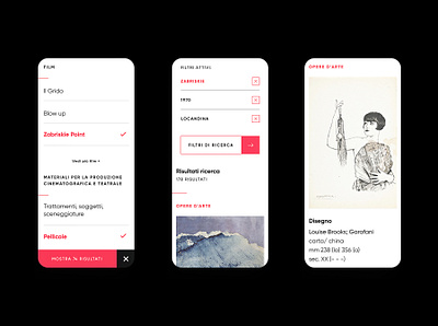 Archivio Michelangelo Antonioni — Archivio antonioni design director michelangelo mobile movie search ui ui design uiux