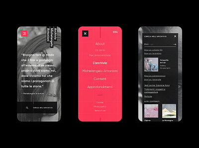 Archivio Michelangelo Antonioni — Mobile shots antonioni archivio blow up design director menu michelangelo mobile movie search ui ui mobile uidesign uiux ux