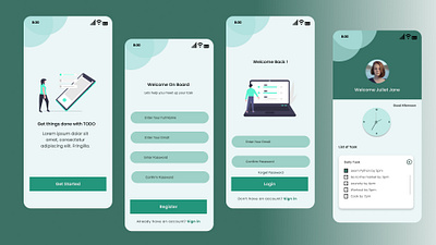 Remider App app design ui ux web