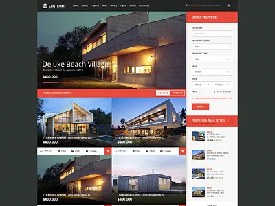 Centrum Free Real Estate PSD Theme architecture website estate website real estate real estate agency real estate agent webdesign website website design