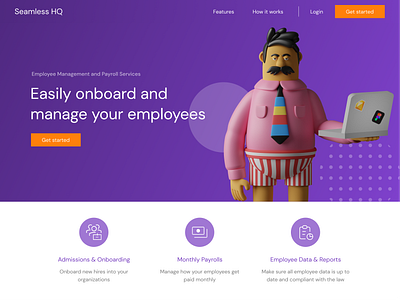 Minimal Landing Page design illustration landing page design landingpage minimal ui web