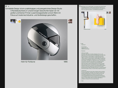 formidable Design Portfolio OnePager brutalism brutalist design flatdesign frontend design frontend development green grey industrial design kirby layout made in germany minimalism modern neue montreal onepager typography ui webdesign website