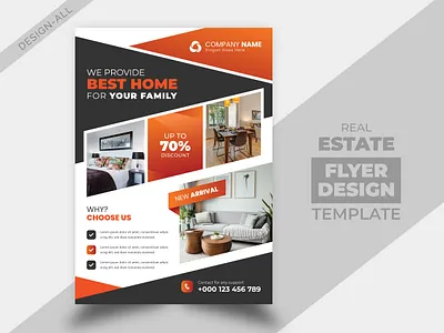 Real Estate Business Flyer Design Template a4 best flyer templates design brand branding brochure brochure cover business business flyer design businessflyer corporate corporate flyer cover flyer design home house real estate real estate branding real estate flyer real estate logo realestate