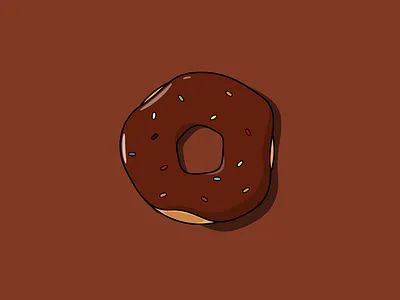 Chocolate Donut design donut figma illustraion minimal vector
