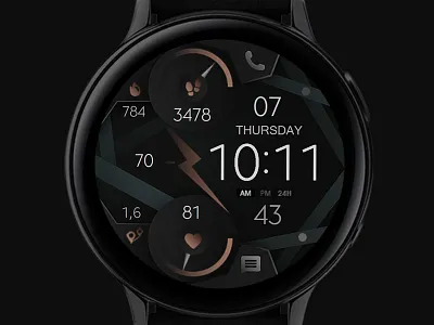 Abstract Watch Face abstract design digital electronics galaxy watch galaxywatch3 graphic design illustration modern smart smartwatch tech technology ui watch watchface wearable