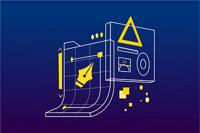 Design and Architecture architecture background design flat icon illustration line logo plan ui vector