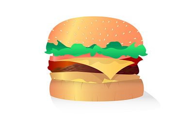 Burger and Food burger design fastfood flat food hamburger icon illustration logo vector
