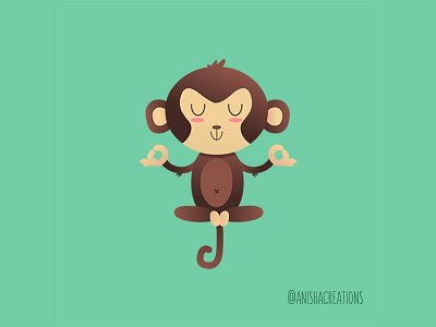 ChimpanZEN animals cartoons character cute cute art design funny graphic humor illustration kawaii meditation mindset monkey puns relax yoga zen