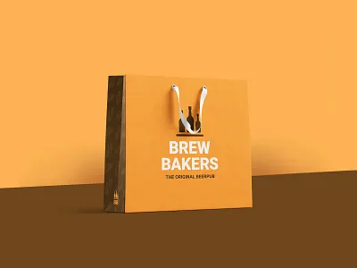 Brew Bakers Packaging Design bar brand brand agency brand designer brand identity branding covid delivery bag design agency food and drink logo logo designer logodesign package package design packaging packaging design restaurant