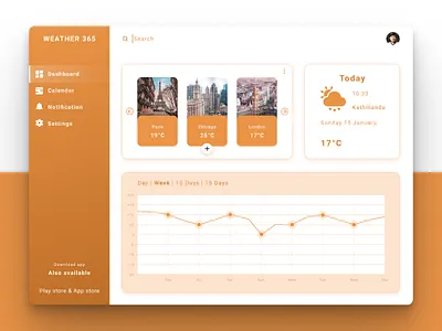 Day37 Weather design typography ui