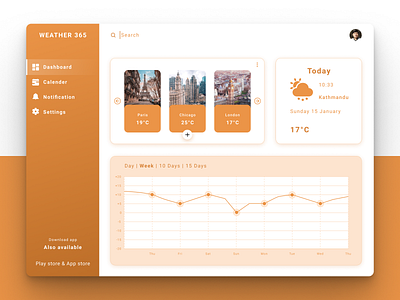 Day37 Weather design typography ui