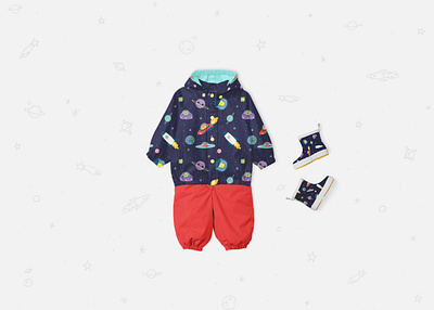 Space Adventure alien illustration character design childrens apparel friendly alien kids apparel kids boots kids raincoat planets illustration rocket rocketship space illustration space pattern spaceship stars surface pattern surface pattern design surface pattern designer