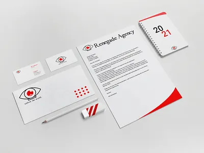 Renegade Agency artwork brand brand identity branding business card design logo minimal typography vector