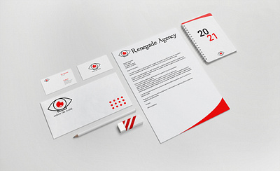 Renegade Agency artwork brand brand identity branding business card design logo minimal typography vector