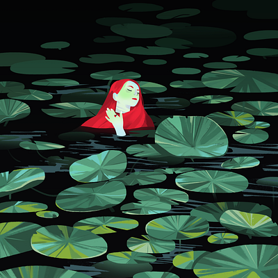 Ophelia cartoon character character design color concept art digital art editorial illustration environment design illustration narrative visual development