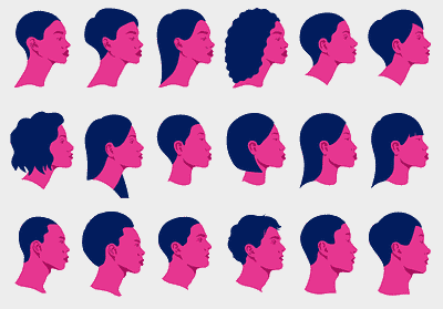 Modular Illustration System character faces head heads illustration modular portrait