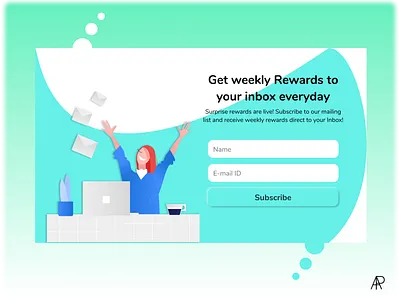 Subscribe UI blurred background dailyui design figma icon illustration subscribe ui web