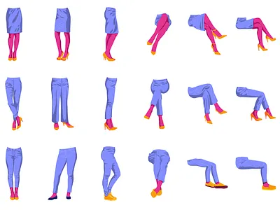 Legs | Modular Illustration illustraion illustration legs modular sitting standing
