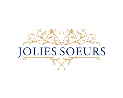 Jolies Soeurs logo branding company floral french leaf logo luxury modern retail simple sketch store unique