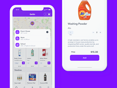 Food Delivery & SuperMarket App UI Kit delivery delivery app delivery app design food app food delivery market app market app design sketch supermarket supermarket app supermarket sketch ui kit