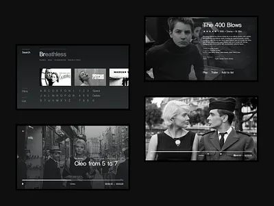 Lumière, tvOS Streaming App Concept amazon prime app cemilhan film grid hulu lumiere minimal movie streaming tv ui video video on demand