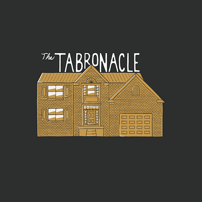 The TaBROnacle design flat illustration logo minimal procreate typography