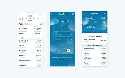 Bank app bank app design ui uidesign