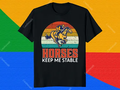 Horse T-Shirt design apprel branding business t shirt creative design design graphicdesign hand drawn home horse hours t shirt hours t shirt hunter illustration muckup t shirt t shirt design t shit tshirt typography vector