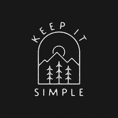 Keep It Simple badge design flat illustration minimal vector