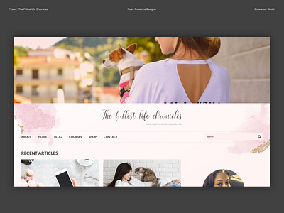 The Fullest Life Chronicles design logo sketch ui website design