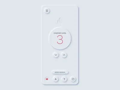 Fire Control App Early Concept app control app design fire icon neumorphism soft ui ui ux