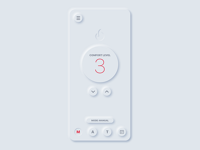 Fire Control App Early Concept app control app design fire icon neumorphism soft ui ui ux