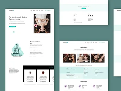 Ayurvedic clininc & treatment centre design minimal ui ux web website
