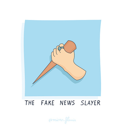 The Fake News Slayer buffy fake news flat flat illustration flatdesign hand illustration tvshow vampires vector vector art vectorart