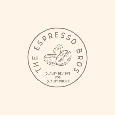 The Espresso Bros badge branding coffee design illustration illustrator logo minimal simple vector