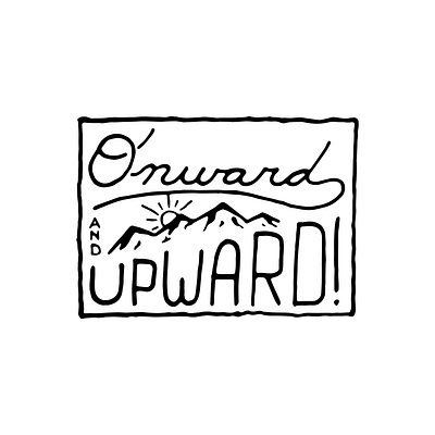 Onward and Upward! badge design illustration illustrator minimal procreate simple vector