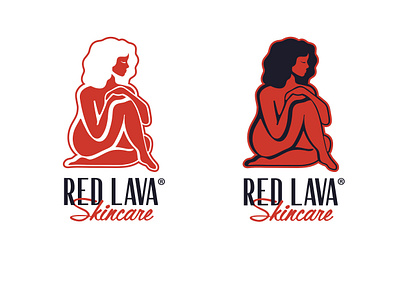 Red Lava Skincare logo branding design illustration illustrator logo logo design logodesign logotype typography vector