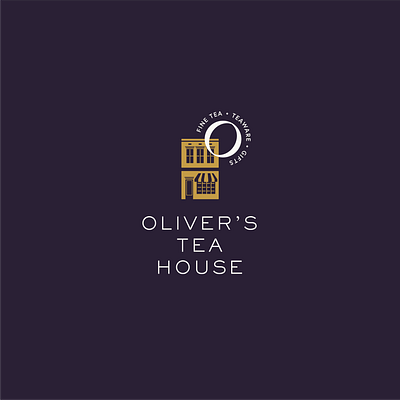 Honorable Mention: Oliver's Tea House Secondary Mark branding design flat graphic design illustration illustrator logo minimal typography vector